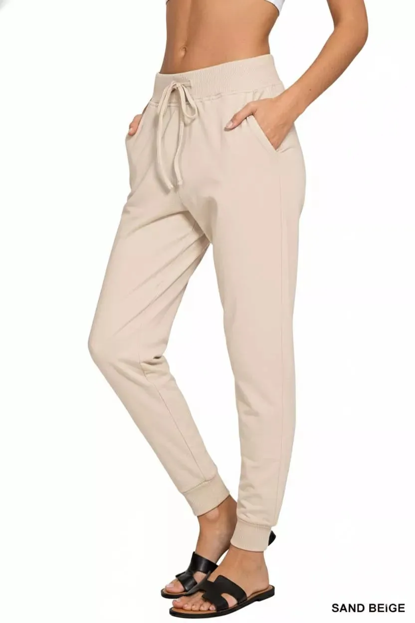 Zenana Drawstring Cotton Joggers with Pockets sold by Charming Charlie product image thumbnail 3