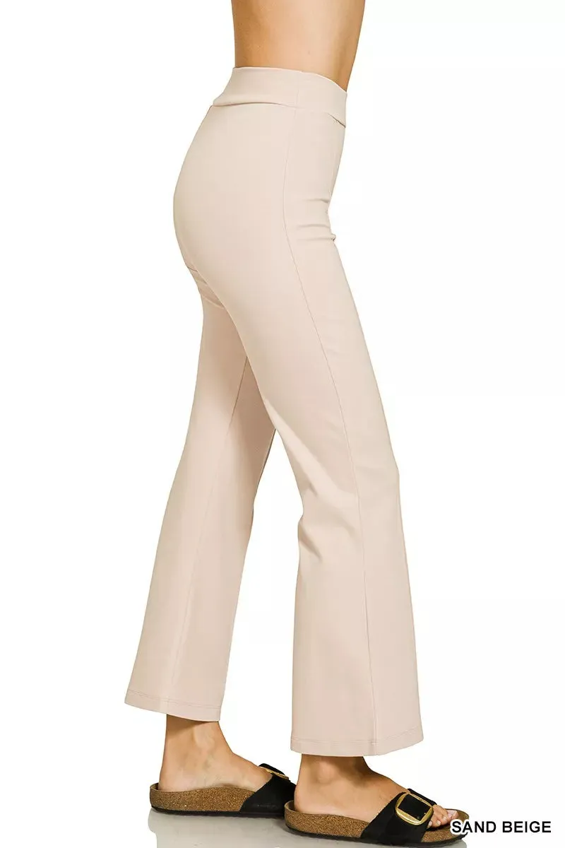 Zenana Heavy Ponte Elastic Waistband Pintuck Pants sold by Charming Charlie product image thumbnail 2