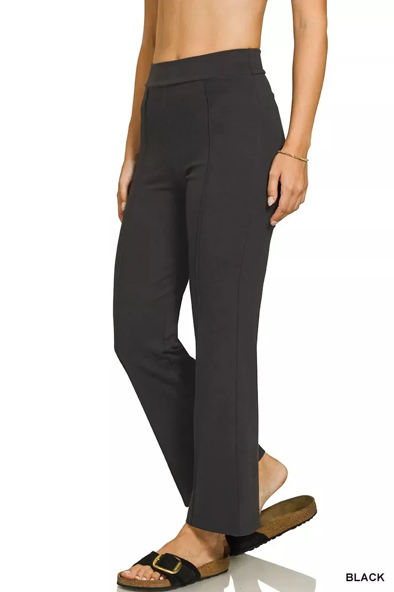 Zenana Heavy Ponte Elastic Waistband Pintuck Pants sold by Charming Charlie product image thumbnail 2