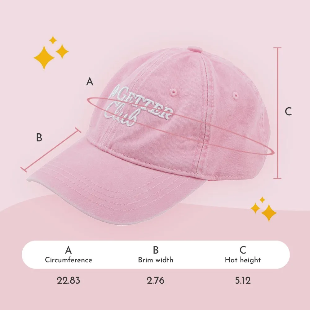 Go-Getter Club Vintage Washed Unstructured Baseball Cap - 100% Cotton sold by Charming Charlie product image thumbnail 2