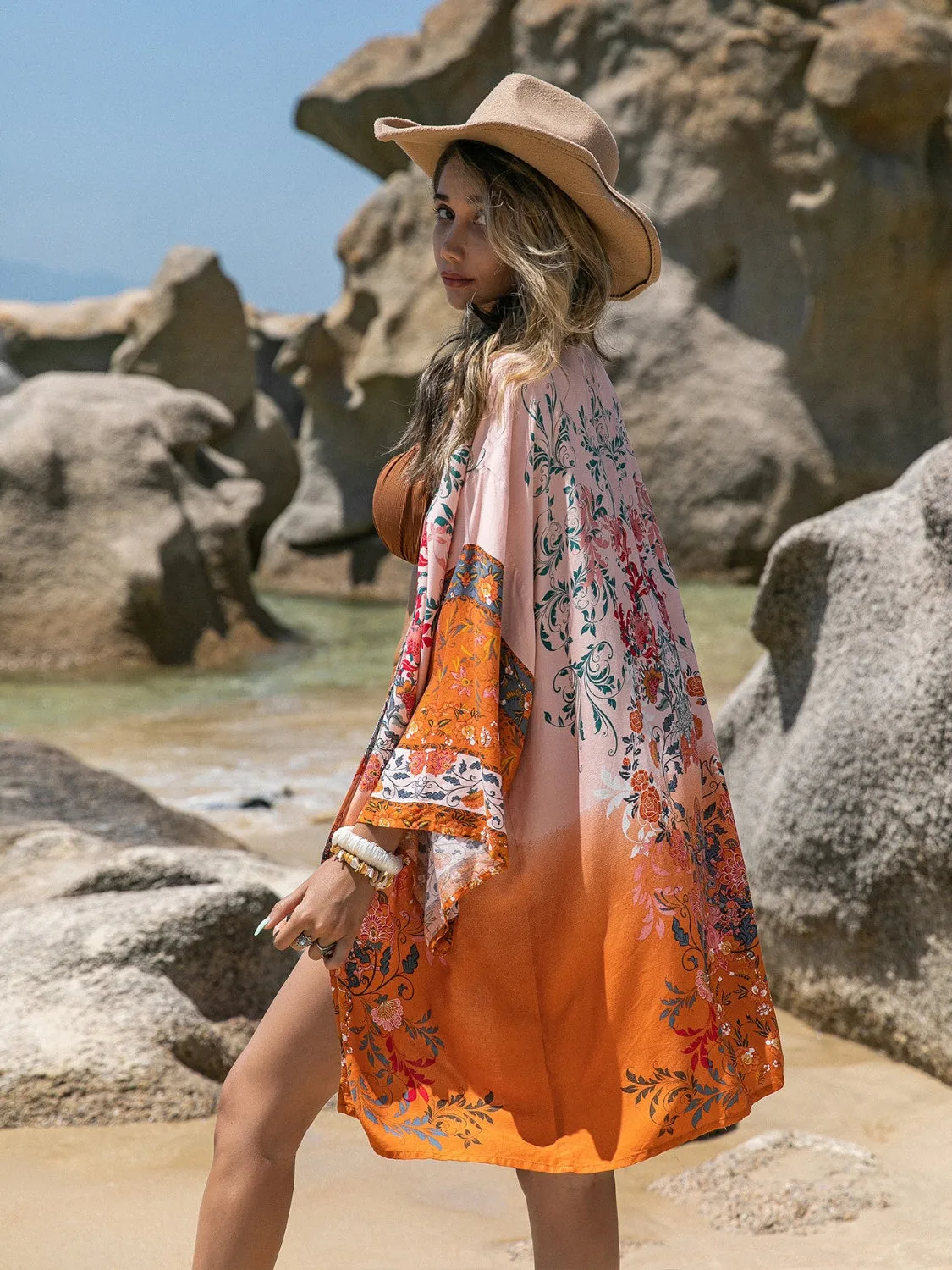 Printed Open Front Long Sleeve Cover-Up sold by Charming Charlie product image thumbnail 3