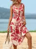 Smocked Printed Surplice Midi Dress sold by Charming Charlie