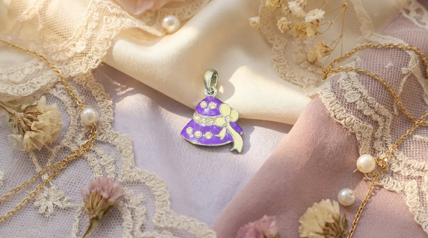 Purple Bell Charm made by Charming Charlie