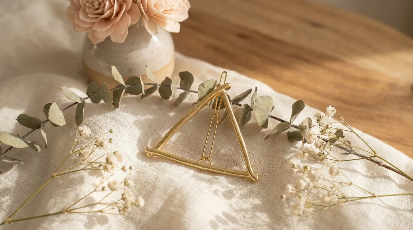 Gold Triangle Hair Clip made by Charming Charlie