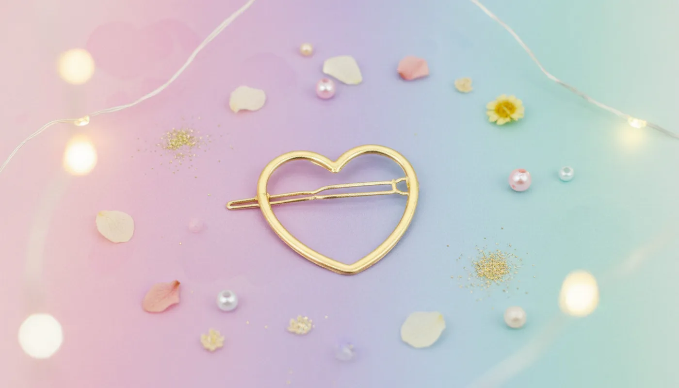 Gold Heart Hair Clip sold by Charming Charlie