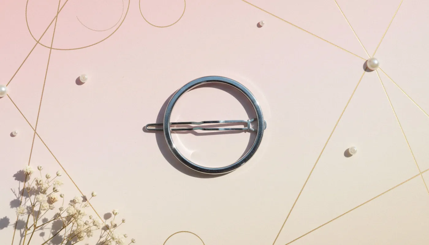 Silver Circle Hair Clip sold by Charming Charlie