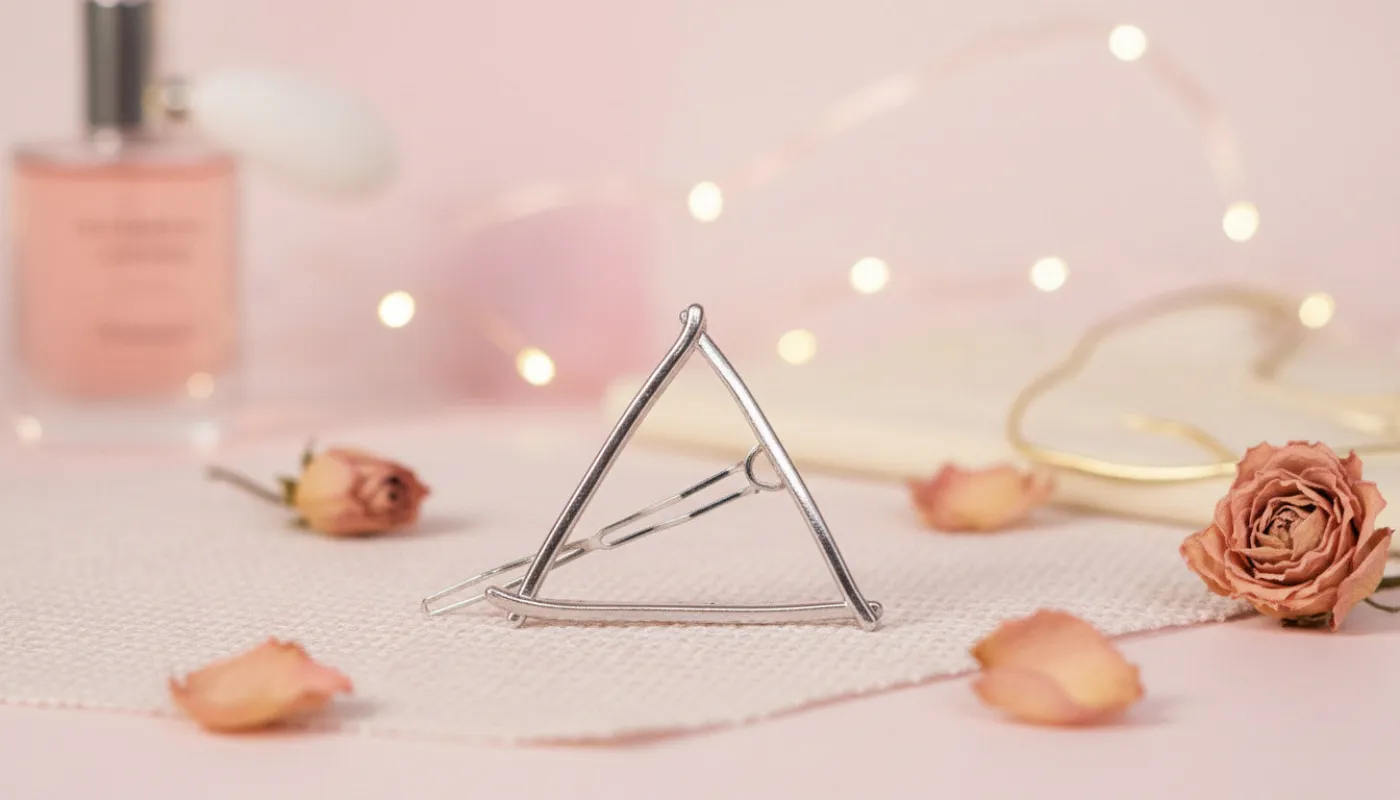 Silver Triangle Hair Clip made by Charming Charlie