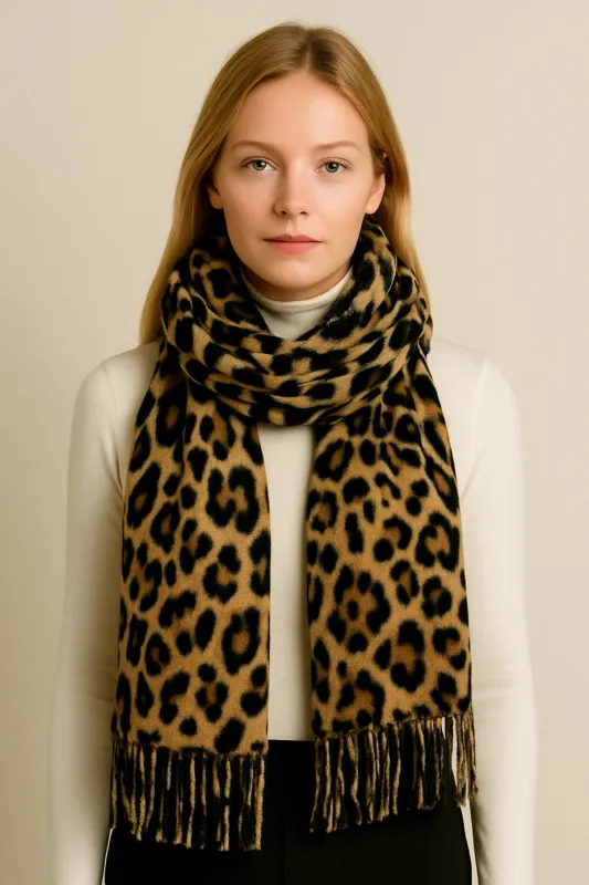 Leopard Print Scarf sold by Charming Charlie