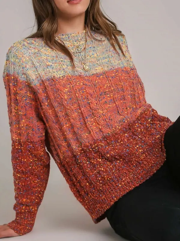 Multicolour Colorful Confetti Wool Ball Knitted Sweater sold by Charming Charlie