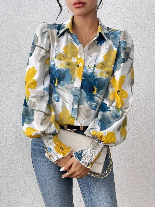 Floral Print Long Sleeve Shirt sold by Charming Charlie