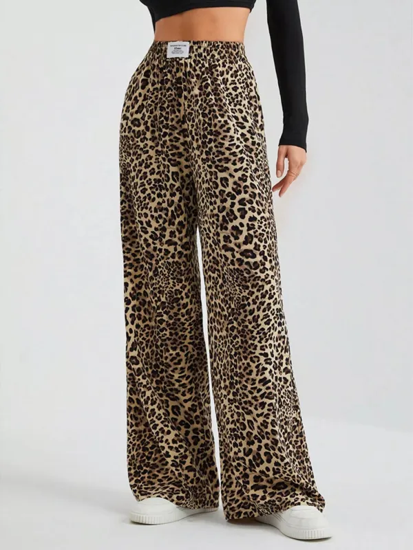 Full Size Leopard Print Wide Leg Pants Plus Size sold by Charming Charlie