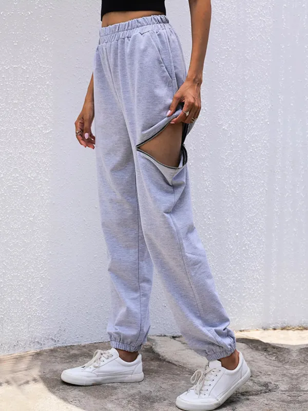 Casual High Waist Cutout Joggers sold by Charming Charlie