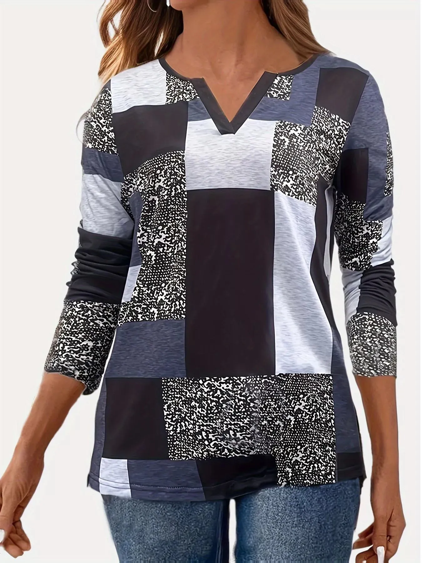 Notched Long Sleeve T-Shirt sold by Charming Charlie product image thumbnail 4