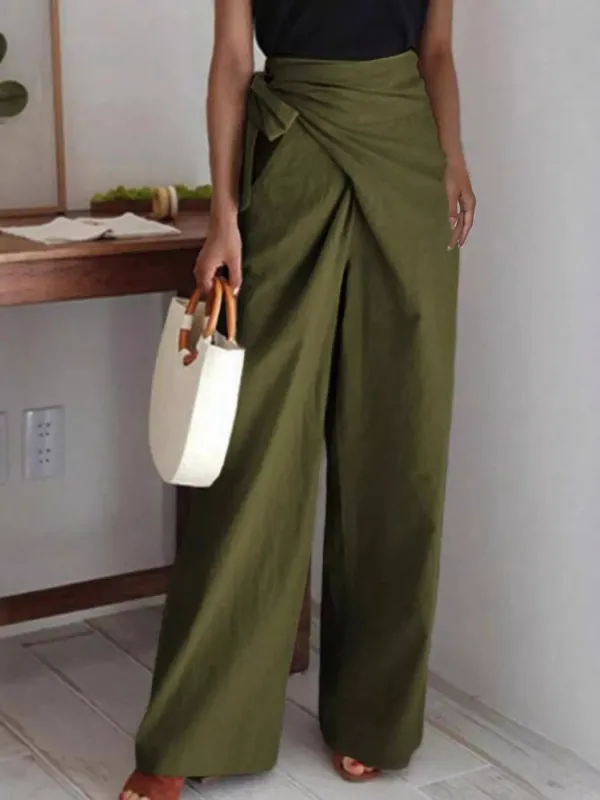 Wrap Waist Wide Leg Pants sold by Charming Charlie