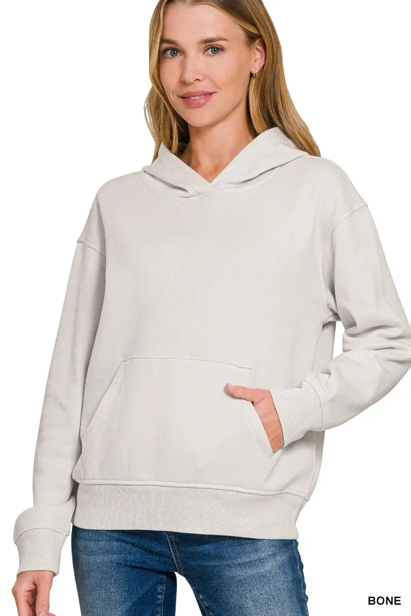 Zenana Fleece Kangaroo Pocket Hoodie sold by Charming Charlie