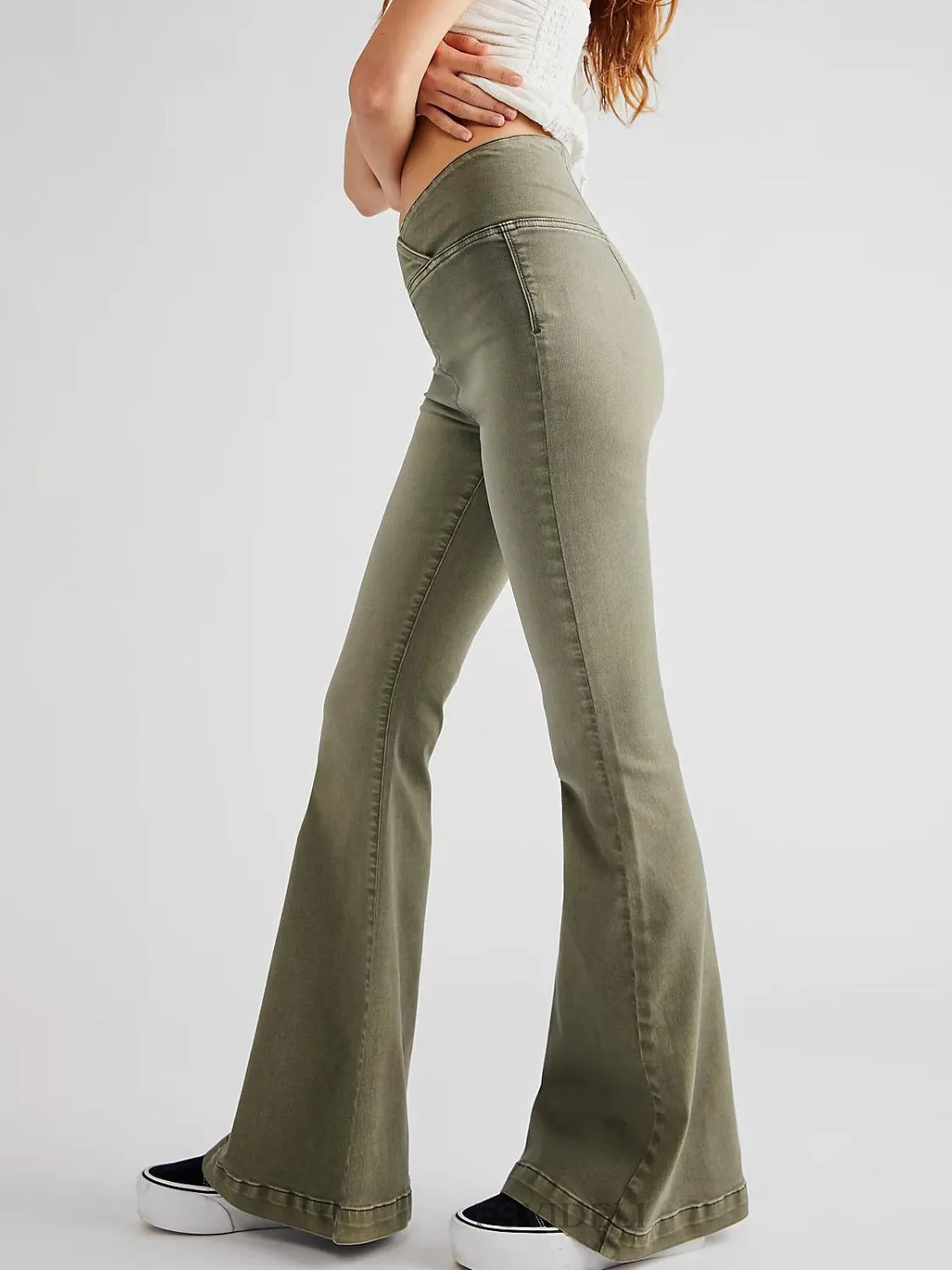 Asymmetric Waist Flare Jeans sold by Charming Charlie product image thumbnail 3