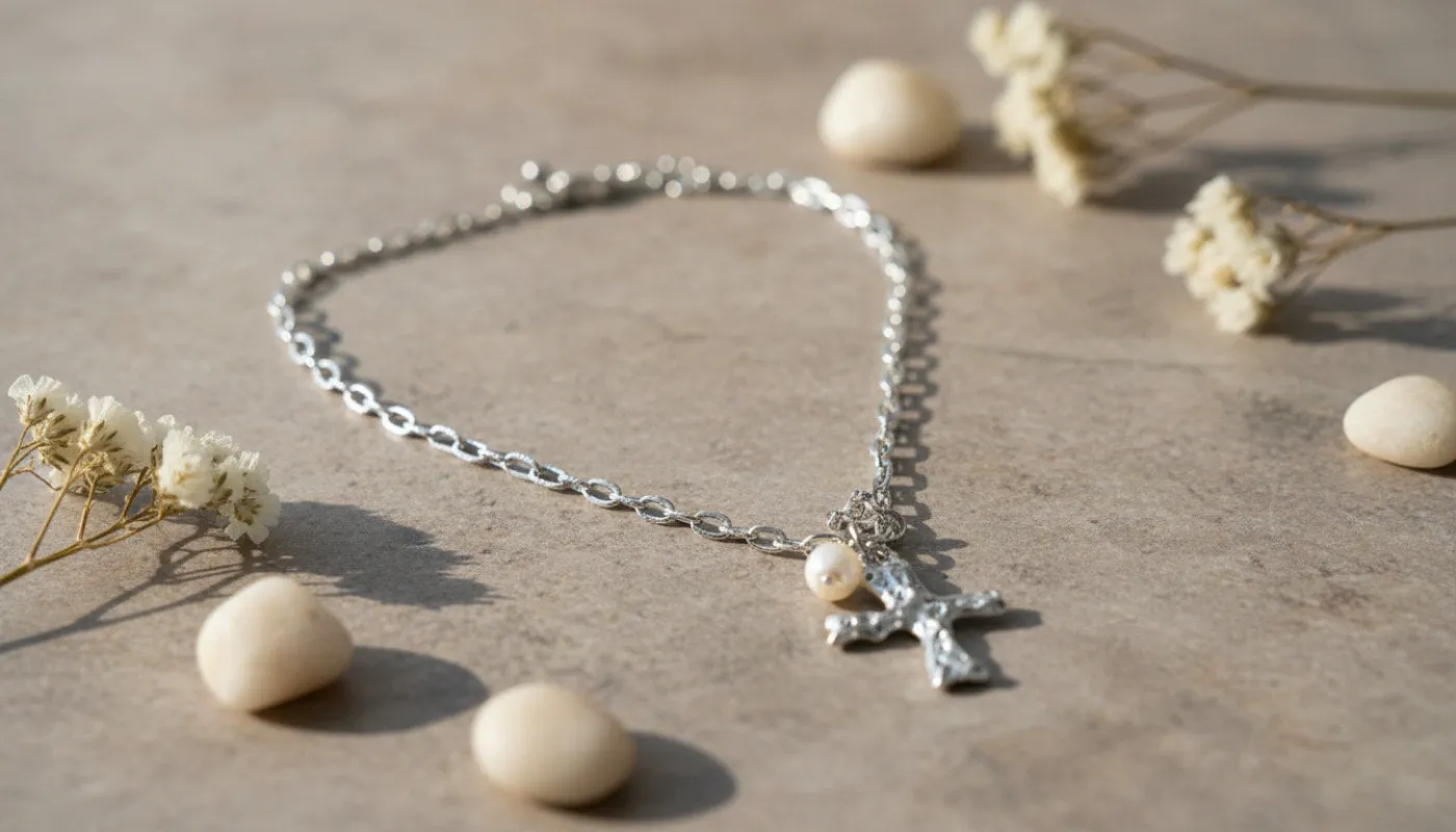 Silver-Tone Cross Pendant Necklace sold by Charming Charlie