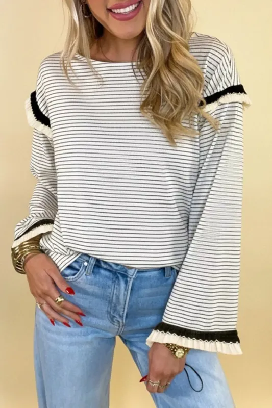 Striped Long Sleeve Top sold by Charming Charlie