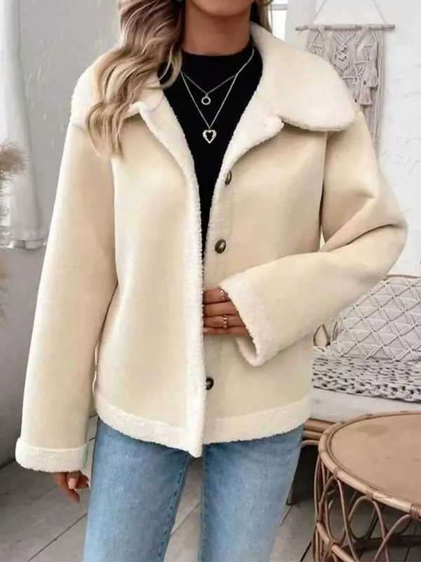 Plus Size Fleece Button-Down Outerwear sold by Charming Charlie