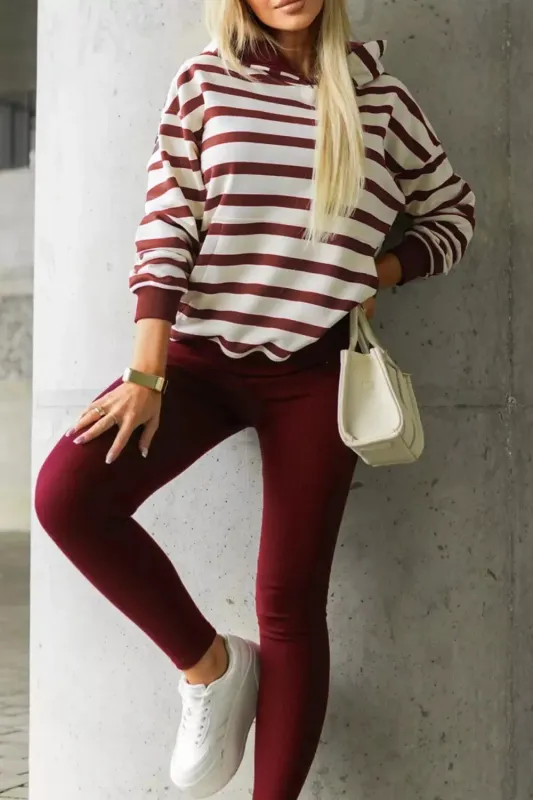Striped Long Sleeve Hoodie & Leggings Set sold by Charming Charlie