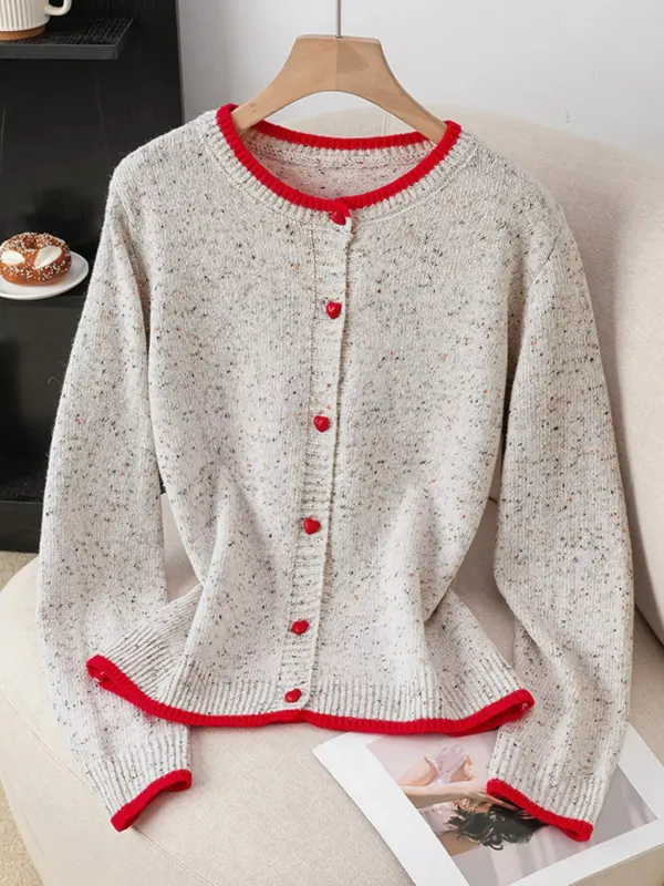 Contrast Trim Button Up Cardigan sold by Charming Charlie
