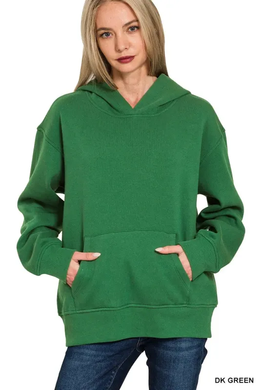 Zenana Fleece Kangaroo Pocket Hoodie sold by Charming Charlie