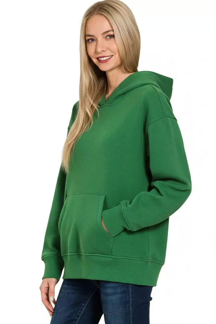 Zenana Fleece Kangaroo Pocket Hoodie sold by Charming Charlie product image thumbnail 3