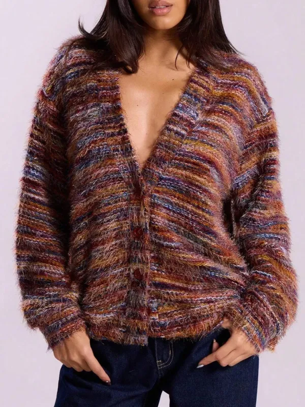 Textured Knit Button-Down Cardigan sold by Charming Charlie