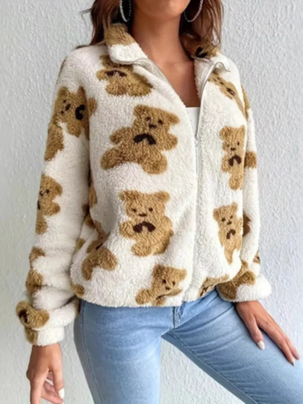 Teddy Bear Fuzzy Zip-Up Jacket sold by Charming Charlie