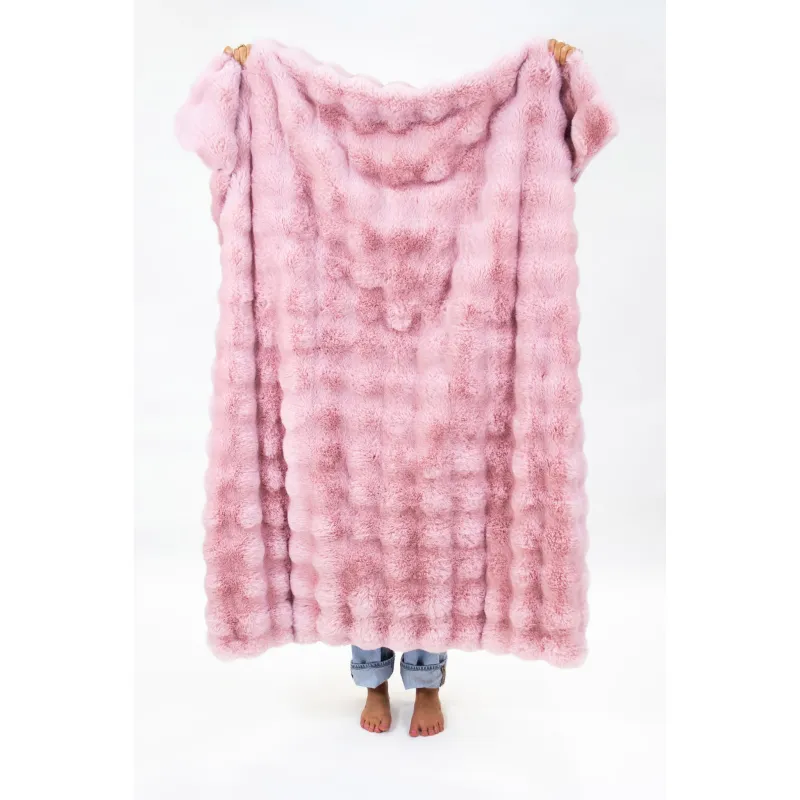 Pink Faux Fur Throw Blanket sold by Charming Charlie
