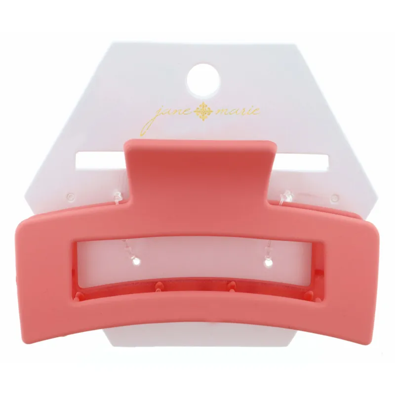 Large Coral Rectangle Claw Hair Clip sold by Charming Charlie