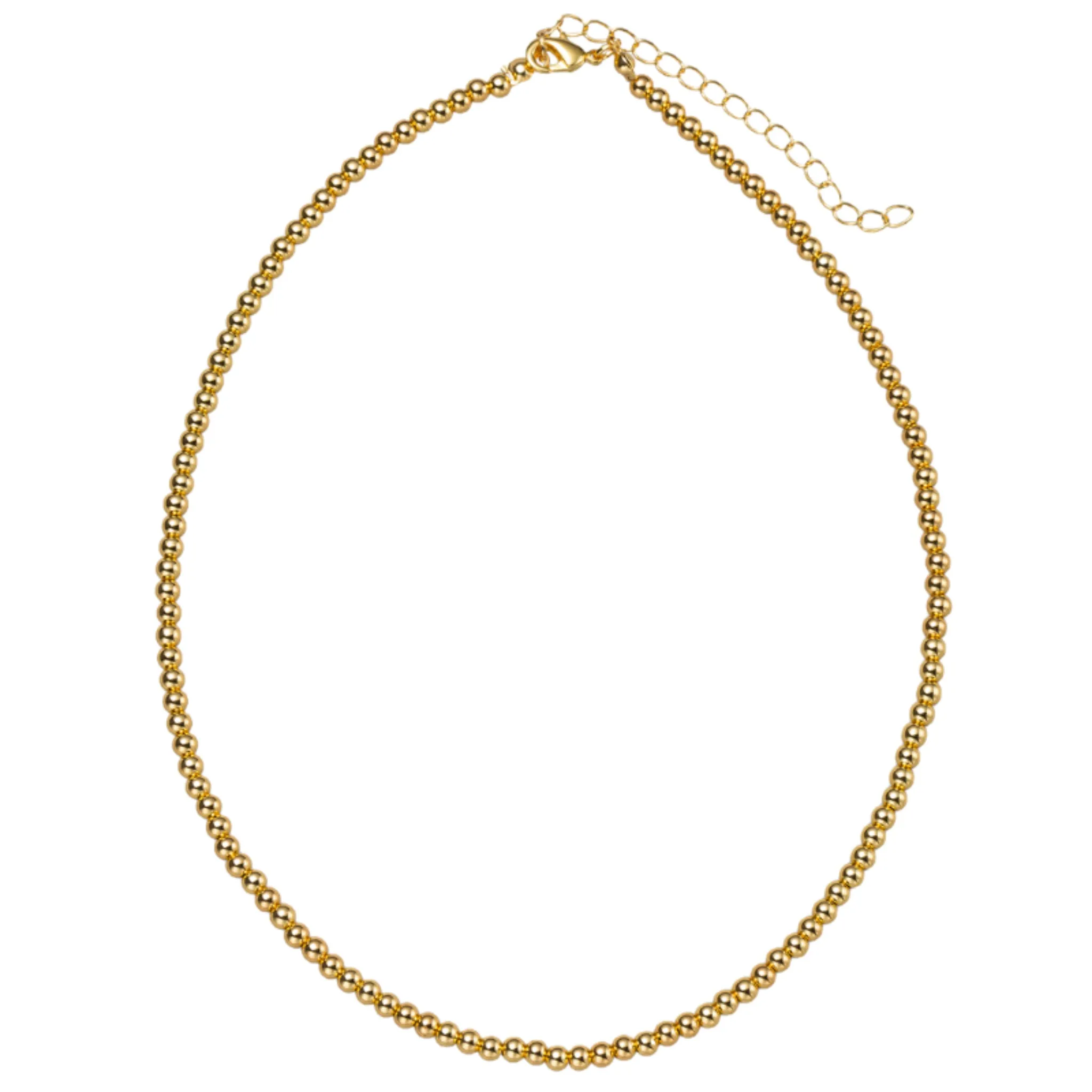 18K Gold Plated Gold 4mm Ball Beaded Necklace sold by Charming Charlie