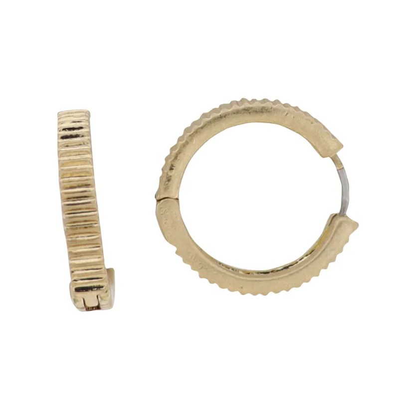 Gold Lined Hoop Earring sold by Charming Charlie