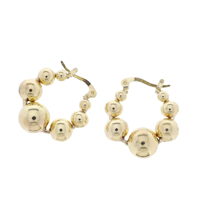 Gold Small Multi Bubble Hoop Earring sold by Charming Charlie