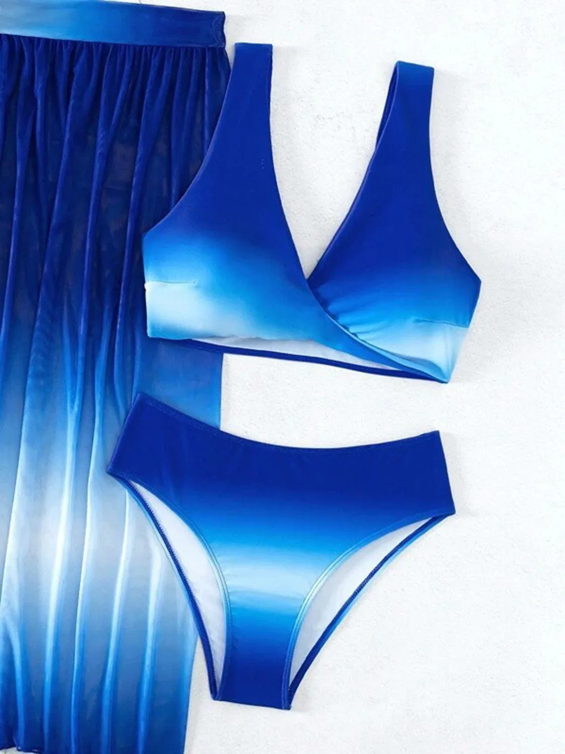 Twisted Gradient Wide Strap Three-Piece Swim Set sold by Charming Charlie product image thumbnail 5