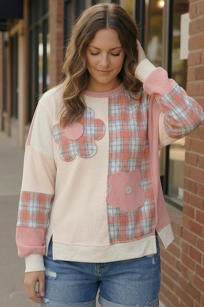 Pretty Prairie Patch Dusty Rose Pullover sold by Charming Charlie product image thumbnail 3