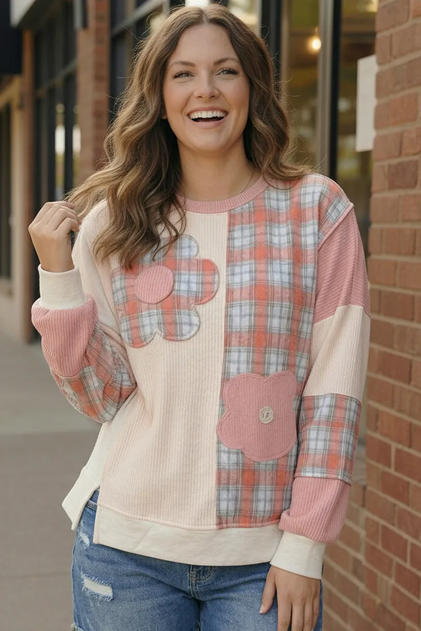 Pretty Prairie Patch Dusty Rose Pullover sold by Charming Charlie