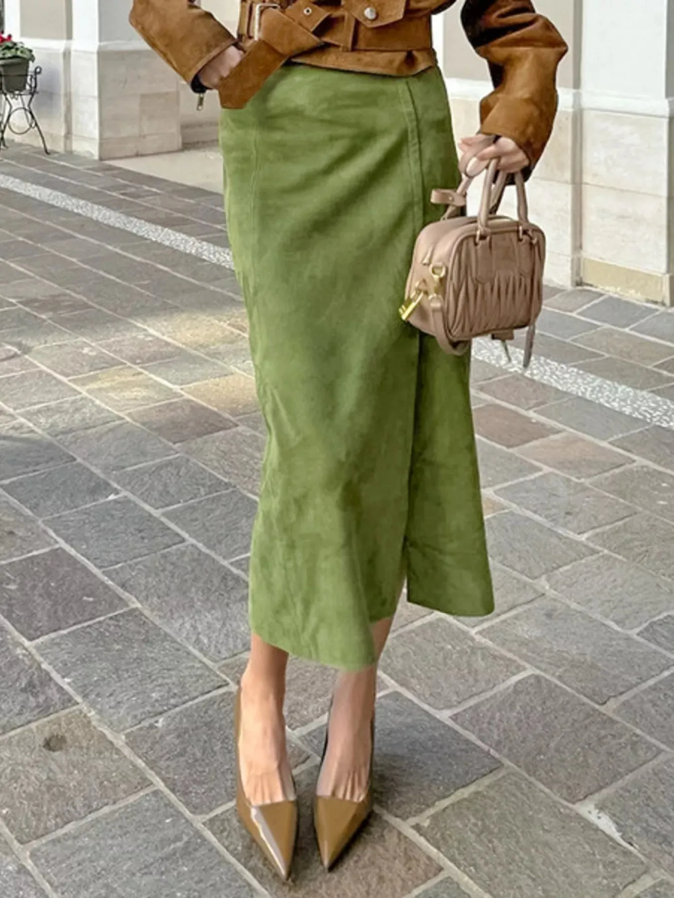 Solid Color Midi Skirt sold by Charming Charlie