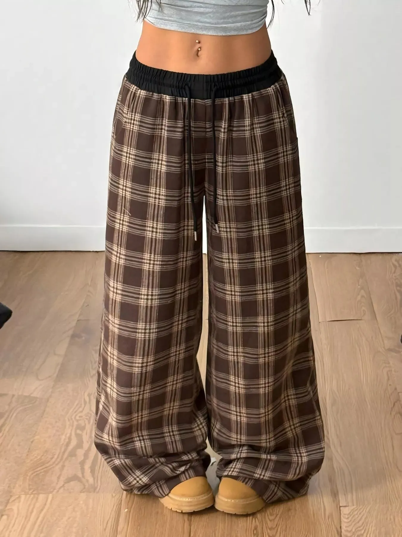 Plaid Wide Leg Pants sold by Charming Charlie product image thumbnail 3