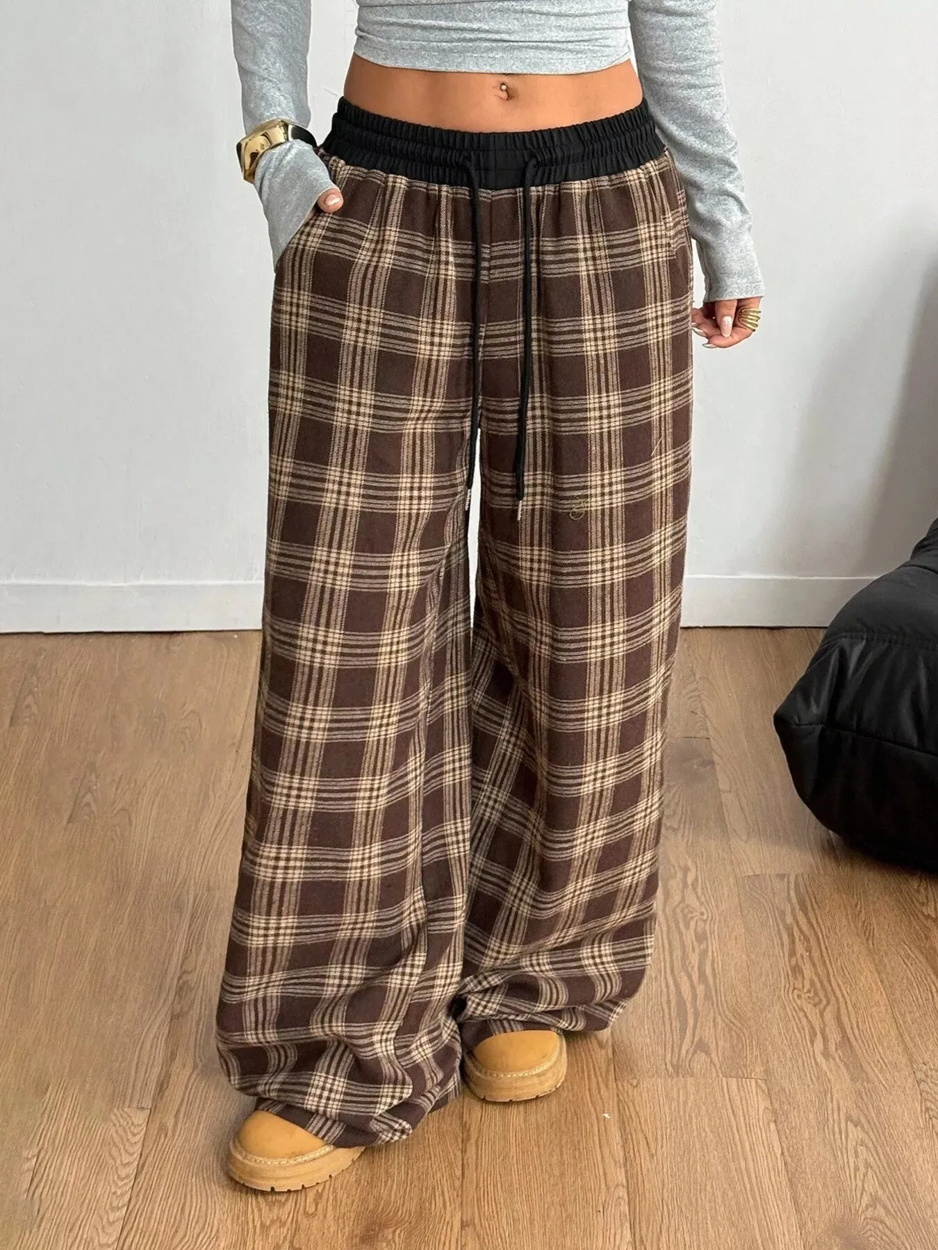 Plaid Wide Leg Pants sold by Charming Charlie