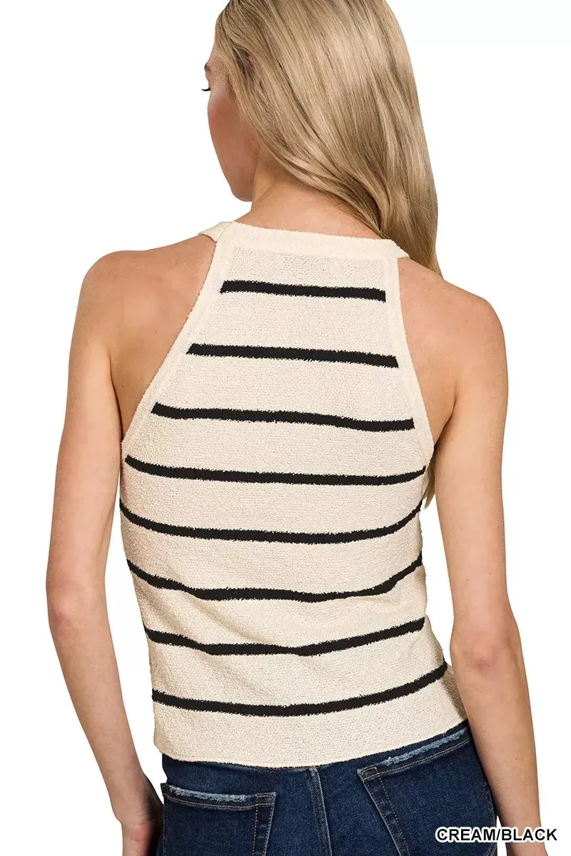 Zenana Stripe Sweater Tank Top sold by Charming Charlie product image thumbnail 3