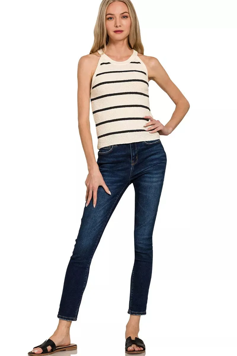 Zenana Stripe Sweater Tank Top sold by Charming Charlie product image thumbnail 4
