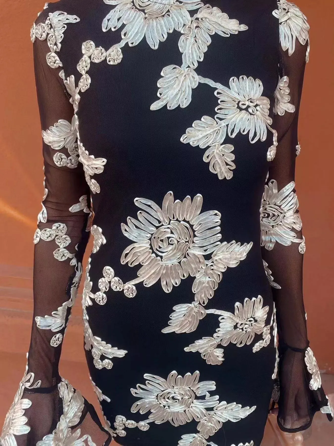 Floral Flounce Sleeve Mini Dress sold by Charming Charlie product image thumbnail 3