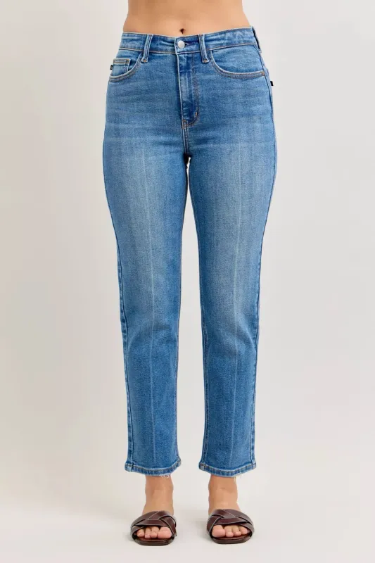 Judy Blue High-Waisted Straight-Leg  Jeans sold by Charming Charlie