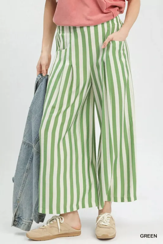 Umgee Vertical Stripe Wide Leg Pants sold by Charming Charlie