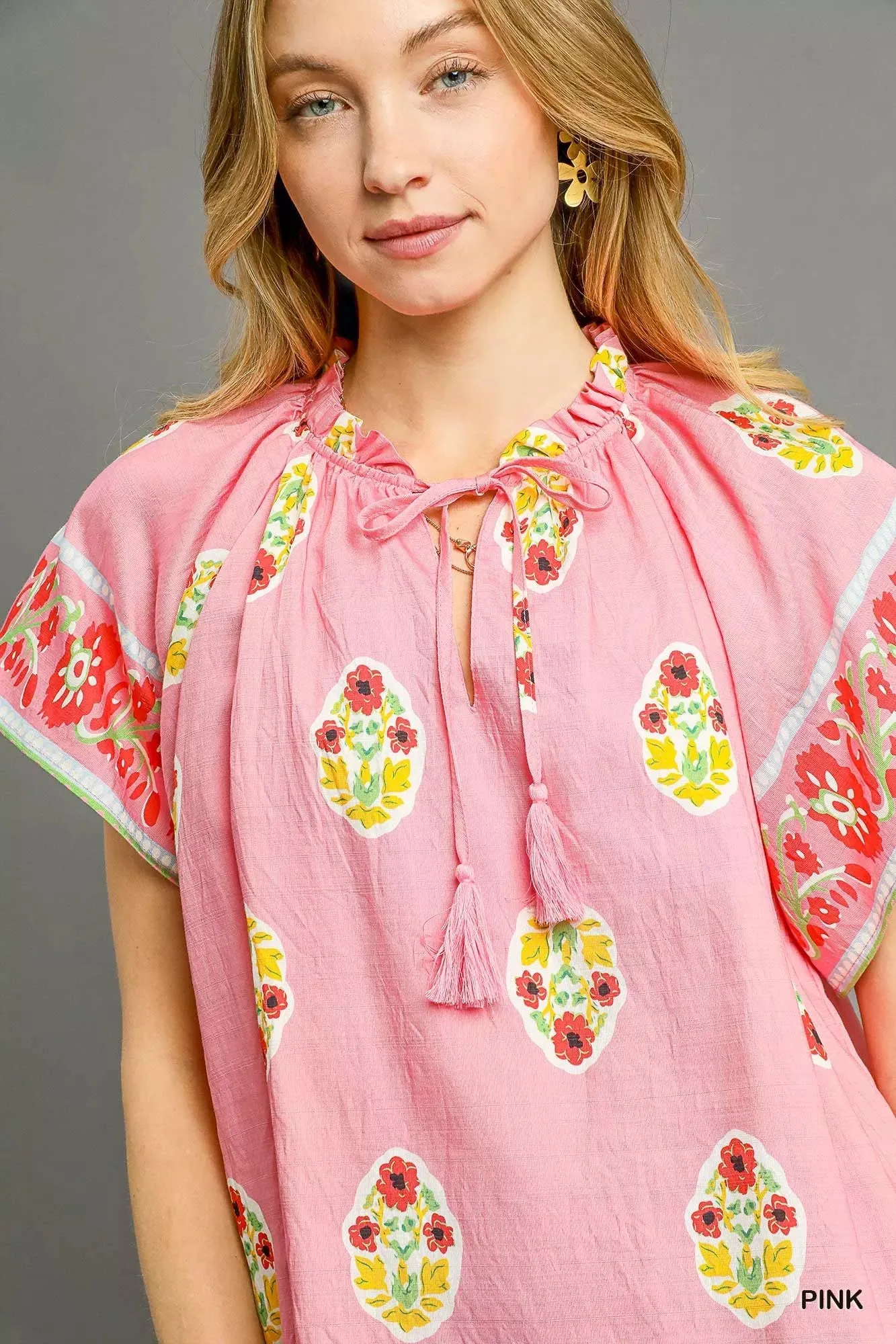 Umgee Boho Bloom Border Top sold by Charming Charlie product image thumbnail 5