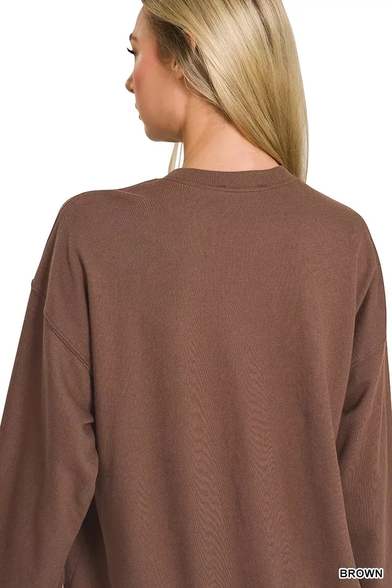 Zenana French Terry American Flag Pullover sold by Charming Charlie product image thumbnail 3