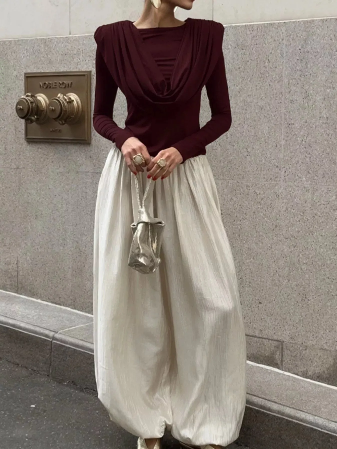 Ruched Long Sleeve T-Shirt sold by Charming Charlie product image thumbnail 5