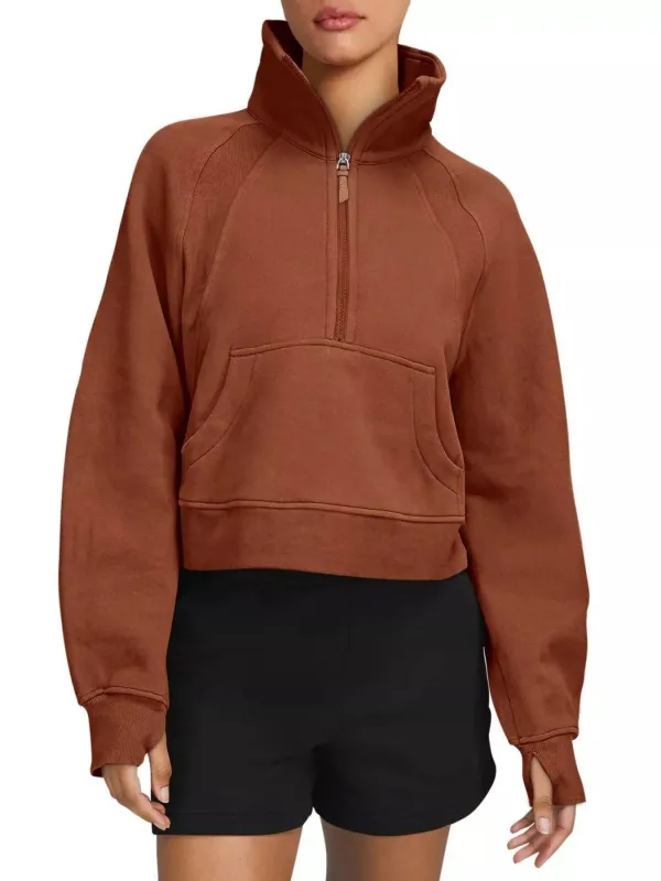 Half Zip Raglan Sleeve Sweatshirt sold by Charming Charlie