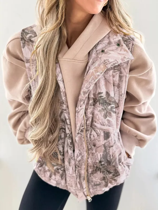 Lightweight Leaf Print Vest Coat sold by Charming Charlie